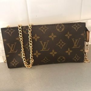 Louis Vutitton Pouch with chain